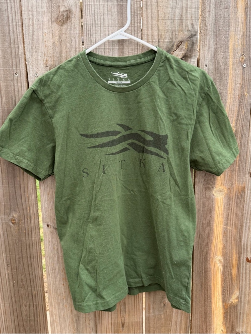 Sitka Olive Green Short-Sleeve Logo Tee Size Medium